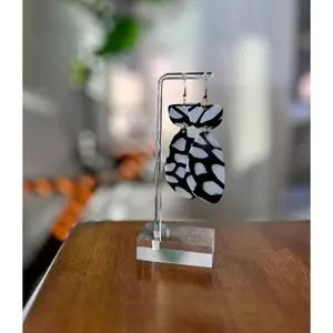 Monochrome Marvel Earrings by Earth and Glam