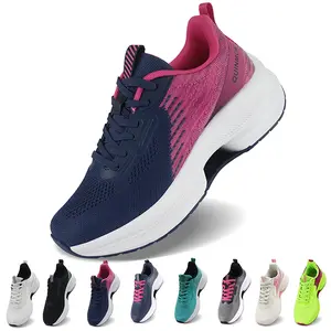 Women Casual Thick Sole Sneakers Sports Running Shoes Non-Slip Athletic Tennis Shoes Lightweight Jogging Workout Shoes Trainer Training Runner