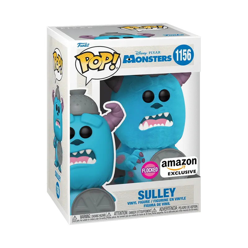 Funko Pop! Pixar - Sulley with Lid (Flocked) #1156 Exclusive (Sticker may vary) Collectible Pop Vinyl Figure