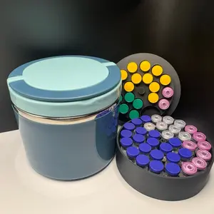 56 Vial Peptide Cryo-Canister - Cold storage with Inserts