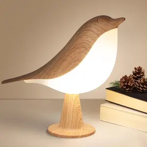 Cute Bird Night Light - 2-in-1 Touch Lamp with Aroma Diffuser, Rechargeable 3-Color Dimmable Cordless Lamp for Bedroom, Nightstand, Bedside, Room Decor & Kids Bedroom, Unique Bird Gifts