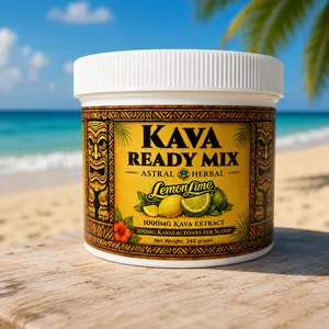 Kava Ready Mix - Lemon Lime Flavor - 1000mg Kava Extract per Quick Dissolve Scoop