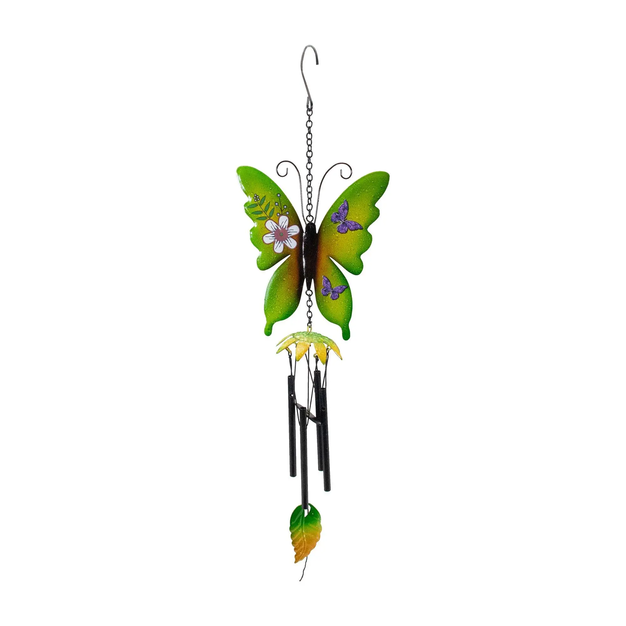Northlight 15.75" Metal Butterfly Outdoor Garden Windchime