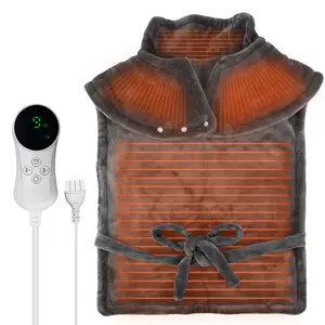 Flannel Ultra Soft Heating Pad with 9 Temperature Settings & 4 Timed Adjustments for Full Body Stress Relief Dark Gray 23"x27" fullback