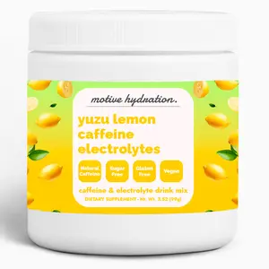 Yuzu Lemon Caffeine and Electrolyte Powder - Sugar-Free Sport Drink Powder for Fitness Enthusiasts and Professionals - Beverage