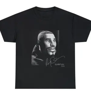 Scorpion x Fortnite Tee, Funny Merch Graphic T-Shirt , Unisex Shirt, Top Menswear Underwear Streetwear Tropical Shortsleeve Crewneck T-Shirt Black Casual