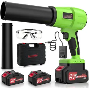 Brushless Leaf Blower Cordless, 980,000RPM, with 2  and Charger, Adjustable Speed, Lightweight, Handheld Electric Turbo Jet Blower Portable for Patio Cleaning, Lawn Care, Yard, Leaves, Dust