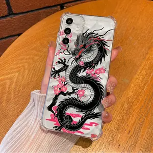 Dragon Pattern Phone Case Anti-drop Cellphone Protective Case Soft Transparent Shockproof Mobile Phone Cover For SAMSUNG GALAXY A14 A15 A16 A25 A26 A34 A35 A36 A53 A54 A55 A56 4G 5G Gift Ideas