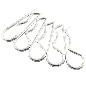 20 count Cotter Pins R Clips Hardware Pins, Heavy Duty Zinc Plated Cotter Pin Hairpin Assortment Kit for Use  Hitch Pin Lock Systems, Trailer Hitch, Lawn Mowers,  - M3 X 60mm