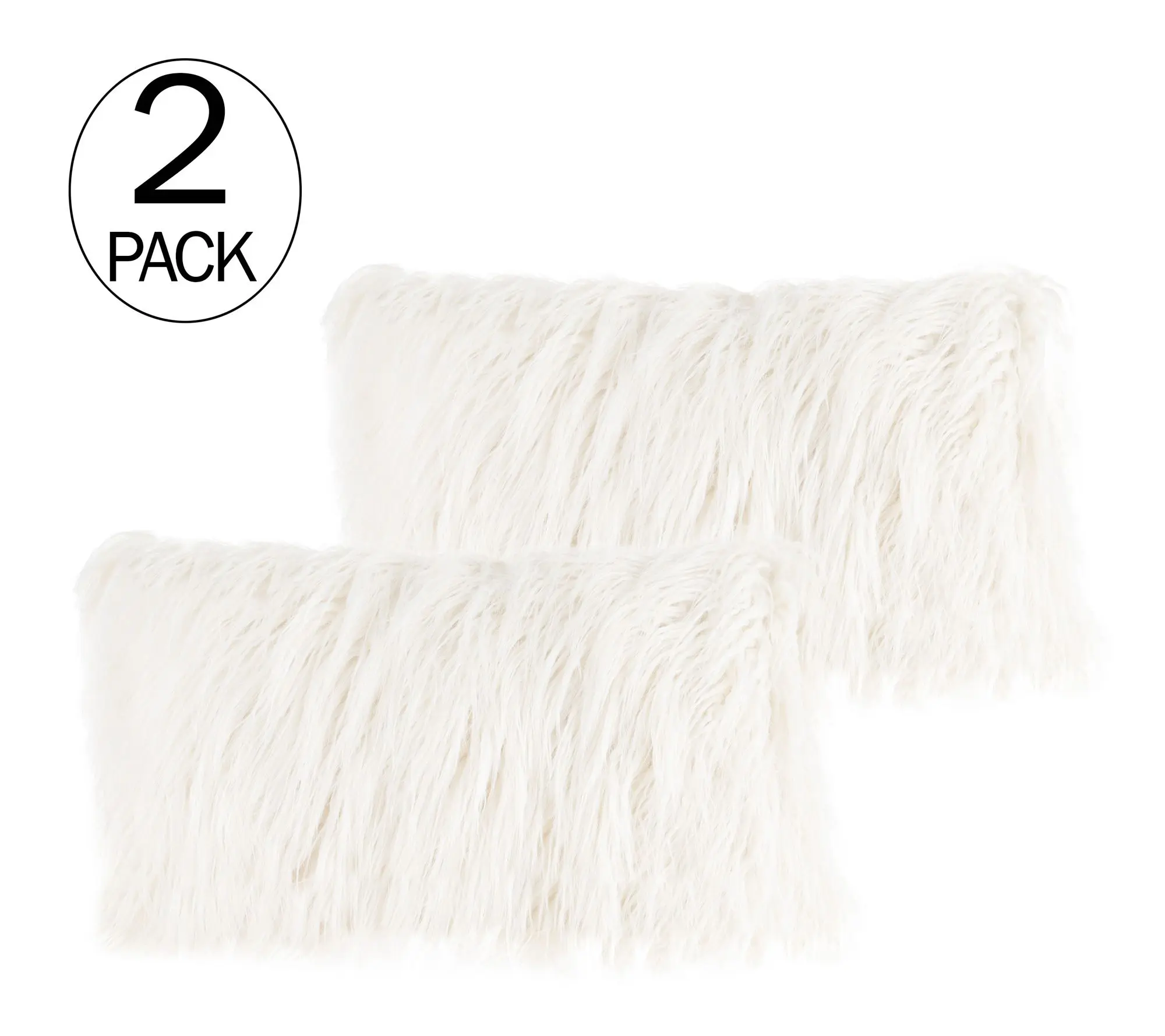 Lavish Home 2 Plush Lumbar Faux Fur Pillows Decorative Pillows Lavish Home 2 Plush Lumbar Faux Fur Pillows Decorative Pillows