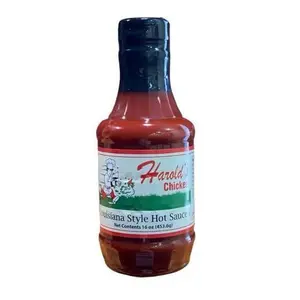 HOT SAUCE Harold's Chicken Louisiana Style Hot Sauce 16 oz Bottle Chicago's Very Own Hot Sauce Flavor Made in USA -