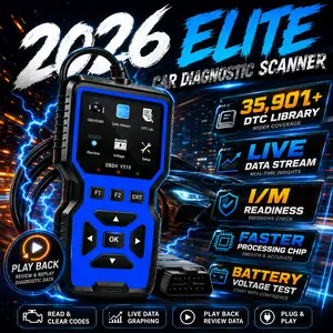 Car OBD2 Scanner Diagnostic Tool Code Reader, Car Voltage Tester Engine Fault Code Scanner, Charging Tester Diagnostic Tool For OBDII Protocol Cars V519-blue Automotive Vehicle fathersdaygift