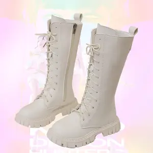Fashion Music Style Combat Boots for Girls |     Gothic Demon Hunter Single Boots, Non-Slip Lightweight Halloween Role-Playing Daily Shoes