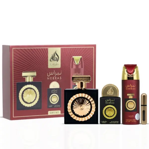 Lattafa Nebras 3.4 oZ Unisex 3 Piece Gift Set