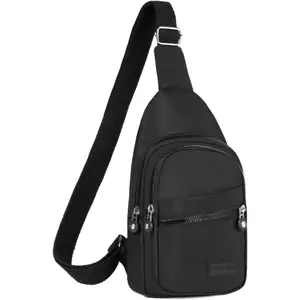 Small Sling Backpack Crossbody Sling Bag for Women, Chest Bag Daypack Fanny Pack   Bag for Travel Hiking Outdoors - Black