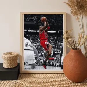 Michael Jordan Signed Poster Autograph Wall Art Fan Gift