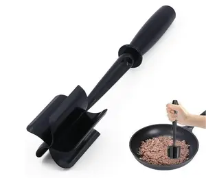 Meat Chopper, Beef Smasher, Heat Resistant Hamburger Smasher Tool, Nylon Potato Masher Utensil, Ground Meat Chopper, Meat Separator Tool for Hamburger, Non Stick Mix Chopper