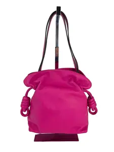 Pre-owned Loewe Leather Shoulder Bags Nappa Pink Flamenco Medium Knot Shoulder Bag