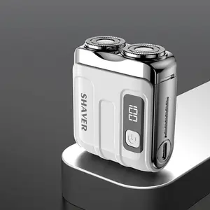[ Mini Electric Shaver ] R-12 - Magnetic Dual Blades, Curved Blade Mesh, Waterproof, Skin-Friendly, Washable, Lightweight & Portable, Fast Charging