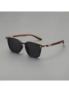 Wood Grain Leg Sunnies for Women, Classic Shades, Summer UV Protection, Premium Look, Driving Essentials, Slimming Oversized Frames for Men