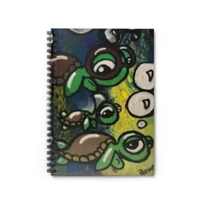 Spiral Notebook — Cute Sea Turtle Art Ruled Journal
