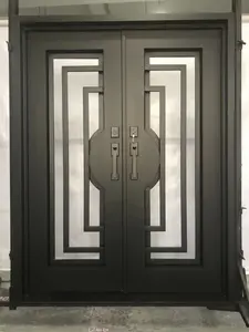 Double Iron Doors Matte Black
