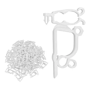 VEVOR Christmas Light Clips, 200 Pack, Weatherproof Holiday Outdoor Lighting Hanging Hooks, Mount to Shingles & Gutters, for C3, C4, Mini, Outside String Lights, Christmas Decoration, No Tools Required