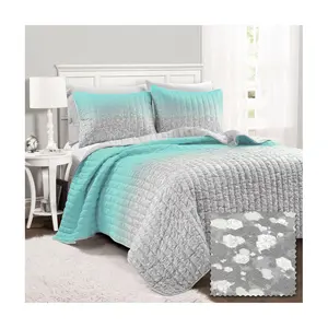 Lush Decor Glitter Ombre Metallic Twin Quilt Set