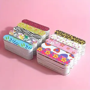 10 Piece Mini Nail File Set, Manicure Kit, Colorful Pattern Manicure Pedicure Tools, Dual-Sided Printed Eva Sandpaper Strips, Nail Grinding Small Files, Nail Salon Supplies