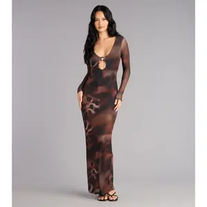 Untamed Glam Mesh Maxi Dress
