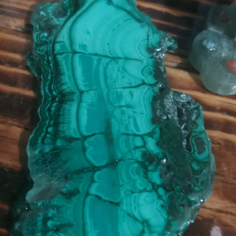Malachite Slab - Natural Green Stone with Unique Patterns and Textures for Decorative Use