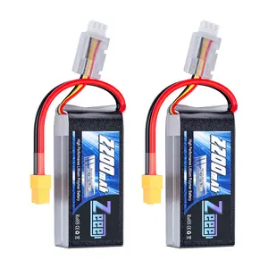 Zeee 2S Lipo Battery 2200mAh 7.4V 50C Shorty Pack Battery with XT60 Connector Soft Pack for 1/16 Slash RC Car RC Truck RC Helicopter Airplane Quadcopter Drone RC Boat Racing Models (2 Pack) Fast Brushless rcheli Double Camera Indoor Flying Drone Toy