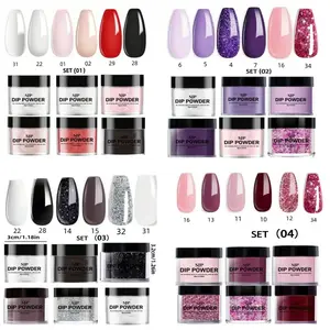 Nail Art Dip Powder Set, 6 Counts/set Nail Art Dip Powder, Professional Manicure Nail Art Accessories for Women & Girls, Nail Art Beginner Kit, Nail Care