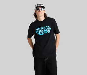 GRAFFITI LOGO GRAPHIC TEE - BLACK