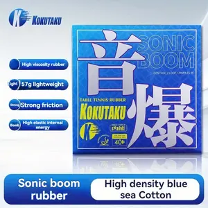 2 Pack Kokutaku Table Tennis Rubber Set, & Sponge Ping Pong Racket Accessories, High Density Sticky Arc Attack Material