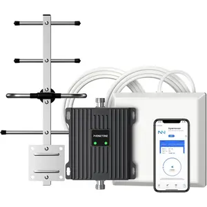 Cell Phone Signal Booster for Verizon and AT&T |   Up to 4,500 Sq Ft |   Boost 4G LTE 5G Signal on Band 12/13/17 |   65dB Dual Band Cellular Repeater with High Gain Antennas |   FCC Approved