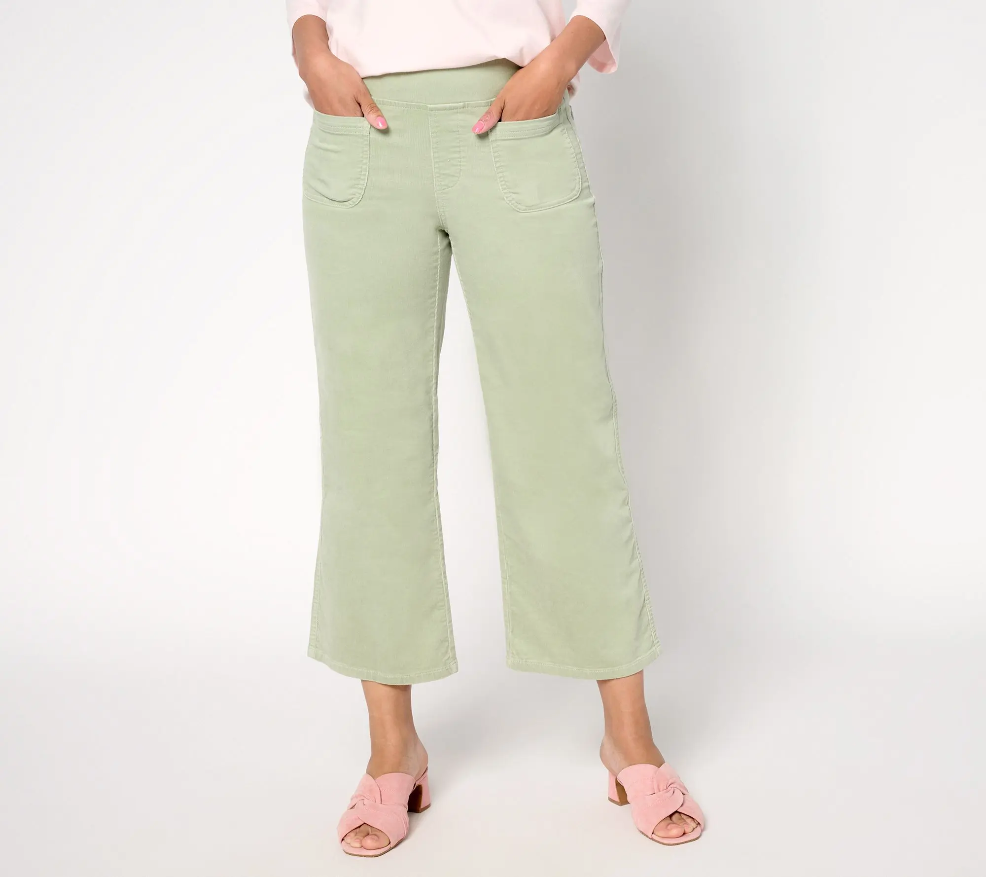 Belle by Kim Gravel Petite TripleLuxe Corduroy Gaucho Pant Belle by Kim Gravel Petite TripleLuxe Corduroy Gaucho Pant