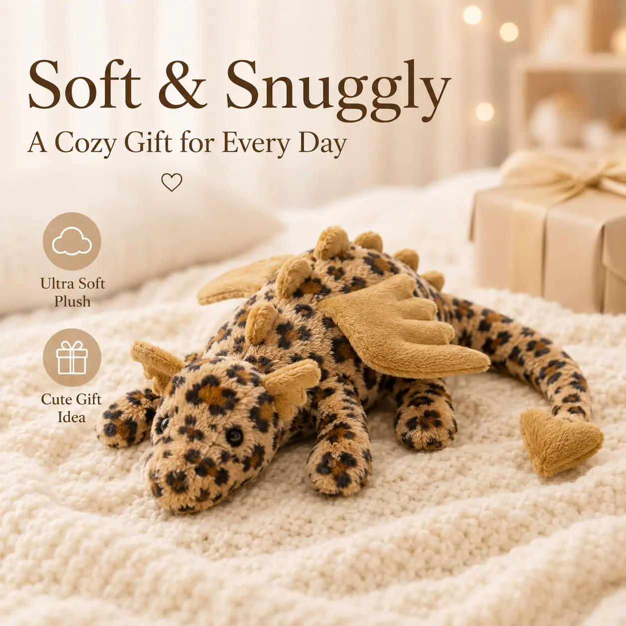 Jellycat Onyx Dragon Stuffed Animal, Large 19.5 inches - Mythical Plush Toy - Classic Children's Gift
