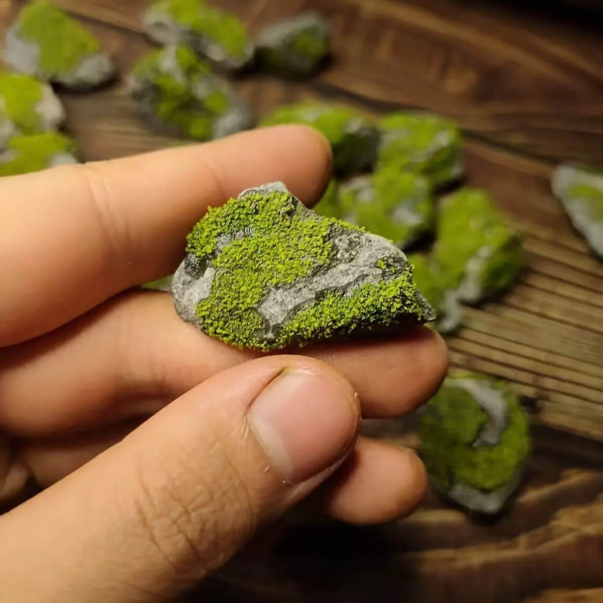 3pcs Realistic Moss Landscape Rocks, Forest Aquarium Decor, Moisture Retention Design, Micro-Pore Water Storage, Ideal for Rainforest Tanks, Aquarium Supplies, Fish Tank Decorations
