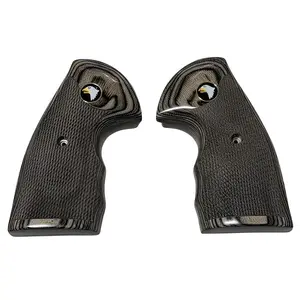 Black Rosewood Grips with a Screaming Eagle Medallion for The Colt Python Grips, Colt Python 2020 Grips, Colt 2021