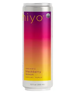 BIG SALE 2026!!! Hiyo Organic Social Tonic - Blackberry Lemon, 12 FZ - N.A. Functional Seltzer, Sparkling Water Crafted with Organic Adaptogens, Nootropics & Botanicals