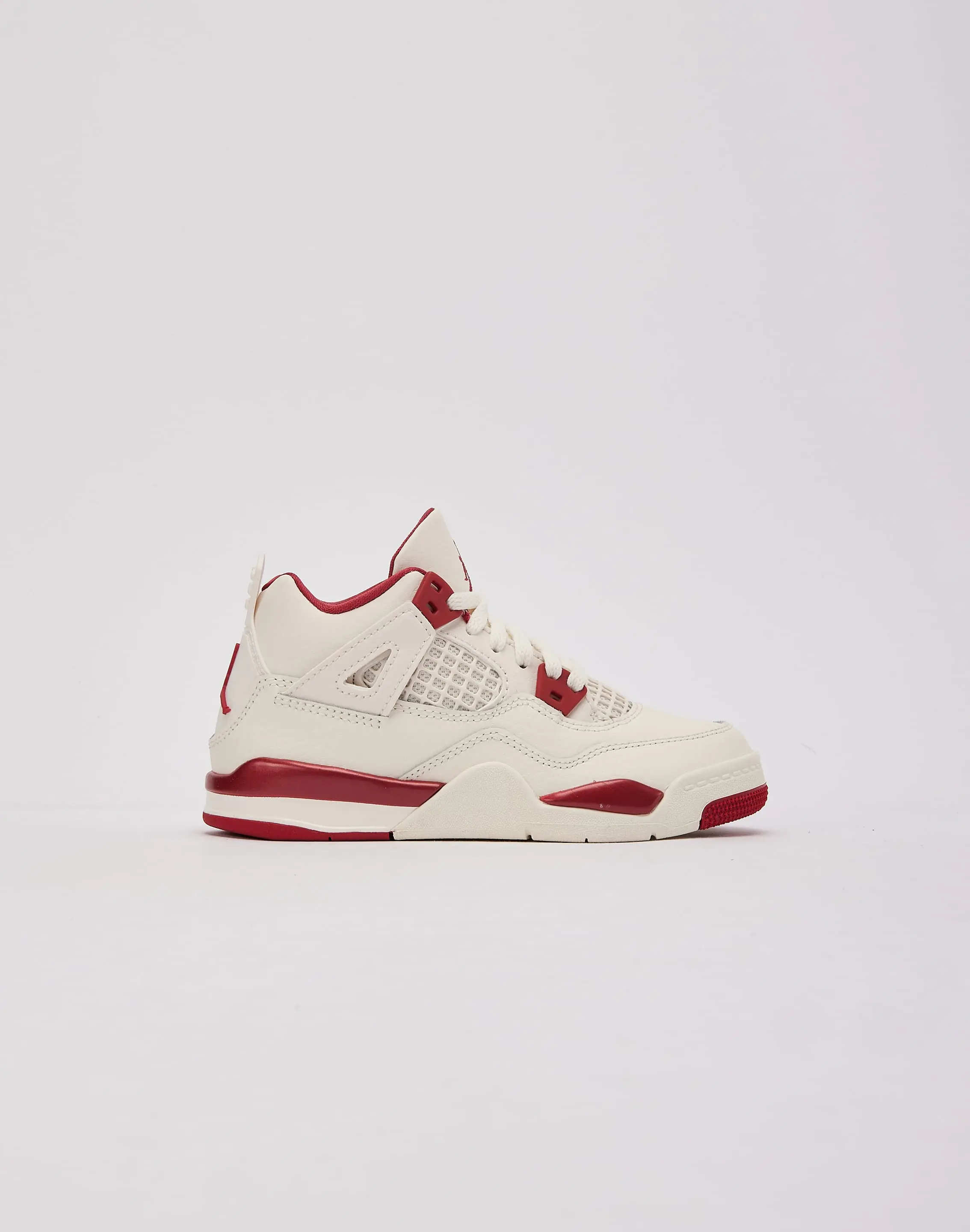 Kids Jordan Air Jordan 4 Retro 'Pale Ivory and Tough Red' Pre-School