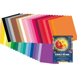 Atomic Tru Ray Fade-Resistant Colored Construction Paper, 9x12 Atomic Blue, Construction Paper for Projects, Colored Paper