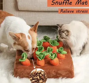 Interactive Plush Carrot Mat Pet Puzzle Toy - Sniff and Relax Design for Mental Stimulation and Entertainment - Suitable for All Pet Breeds - Ideal Gift for Pet Owners, Pet Toy