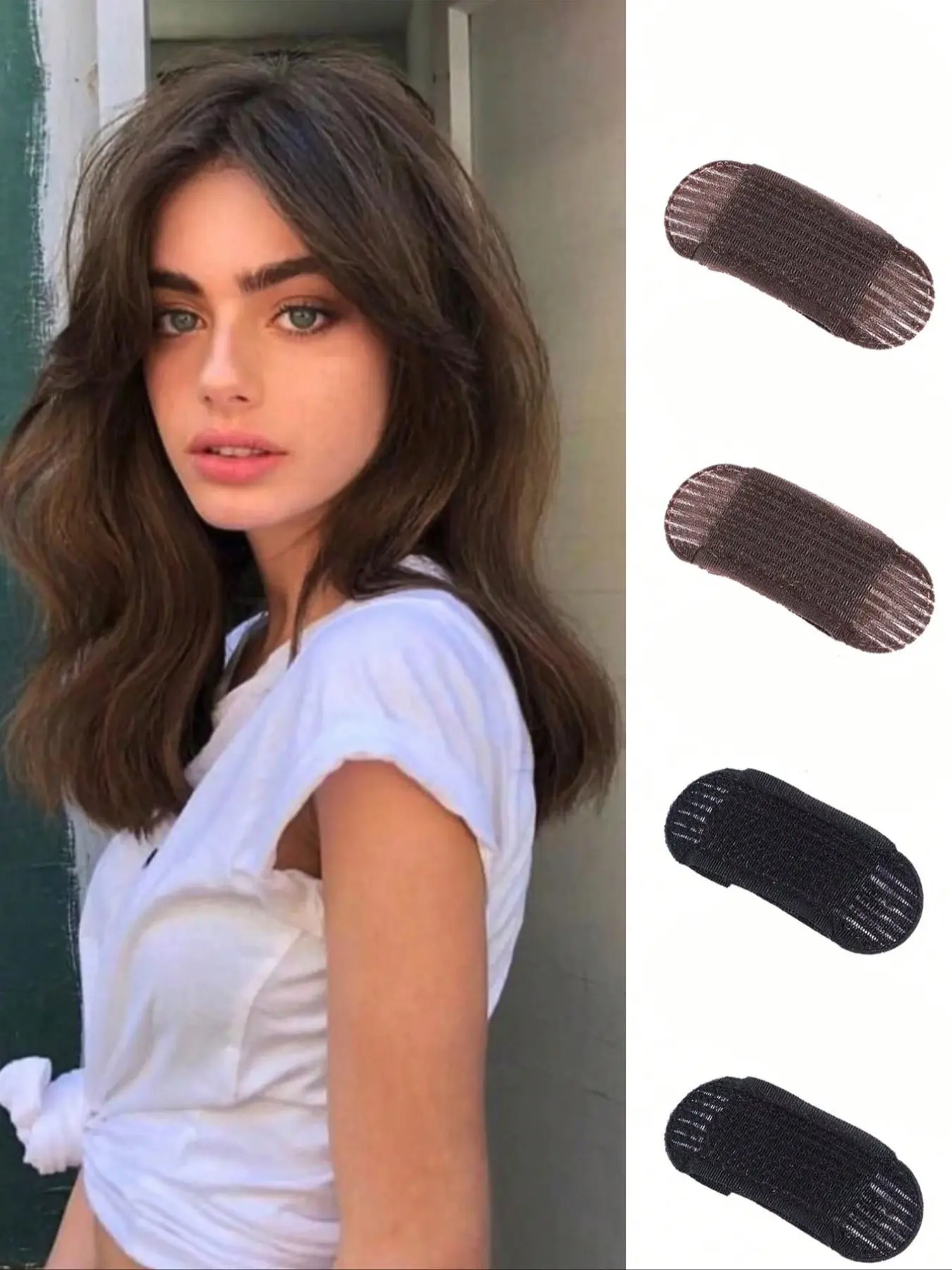 Bump It Up Hair Inserts Set, 2pcs & 2pcs, Invisible Hair Volume Base Pads, Hair Styling Accessories for Women, Clip in