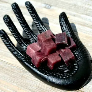 1 Red Strawberry Quartz Crystal Cube for Meditation and Crystal Collection