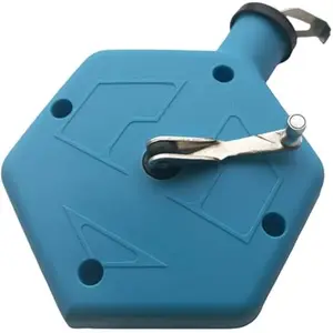 100-Foot Chalk Line Reel, 1.5mm String (Blue) for Measuring and Layout