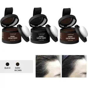 Two Counts Set  Hairline Powder Color Sample Kit Hairline Powder Instantly Conceals Hair Loss Waterproof Root Touch Up Powder With Squalane For Natural Finish & Grey Touch Ups Hairline, Sideburns, And Forehead Hair Filling Powder