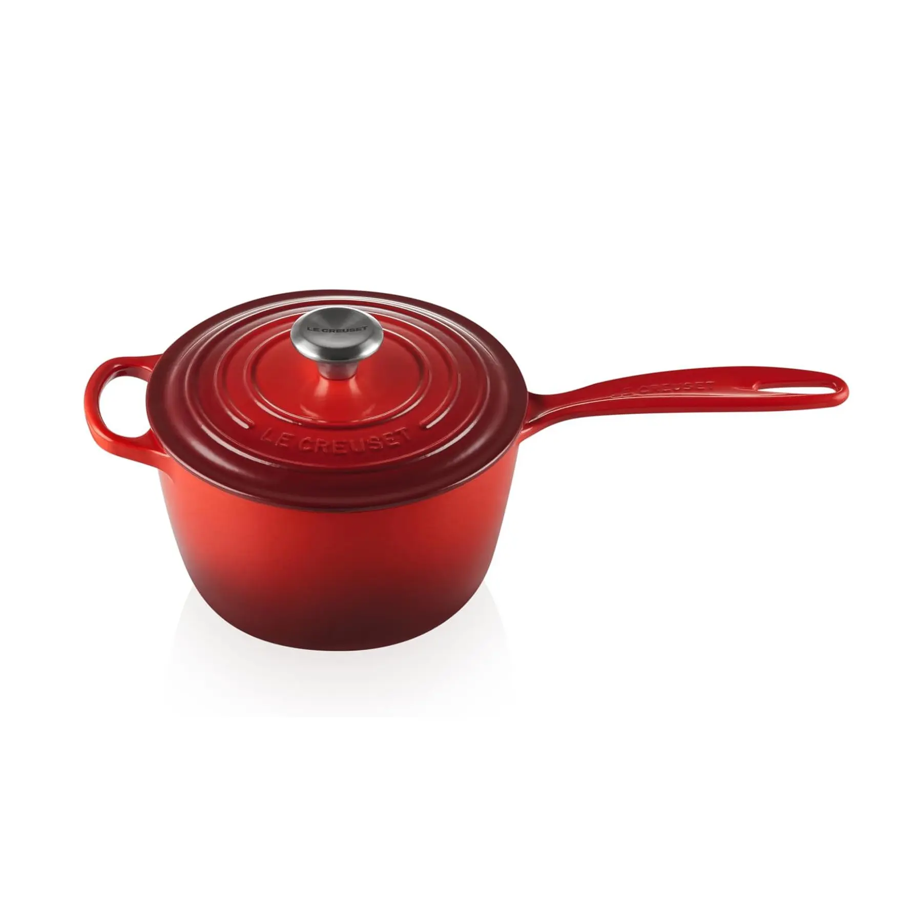 Le Creuset Enameled Cast Iron Signature Saucepan, 2.25 qt., Cerise