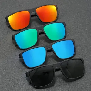 Unisex 4-Pack Sunglasses Set, Polarized Lenses, Lightweight Resin Frames, UV Protection - Festive & Carnival Party Eyewear Accessory